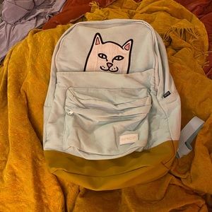 Ripndip baby blue backpack